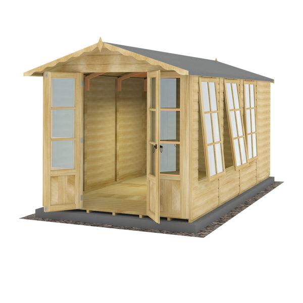Shire Westminster 13x7 12mm interlock Clad wooden Summerhouse