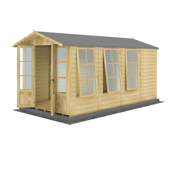 Shire Westminster 13x7 12mm interlock Clad wooden Summerhouse