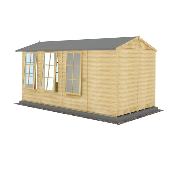 Shire Westminster 13x7 12mm interlock Clad wooden Summerhouse