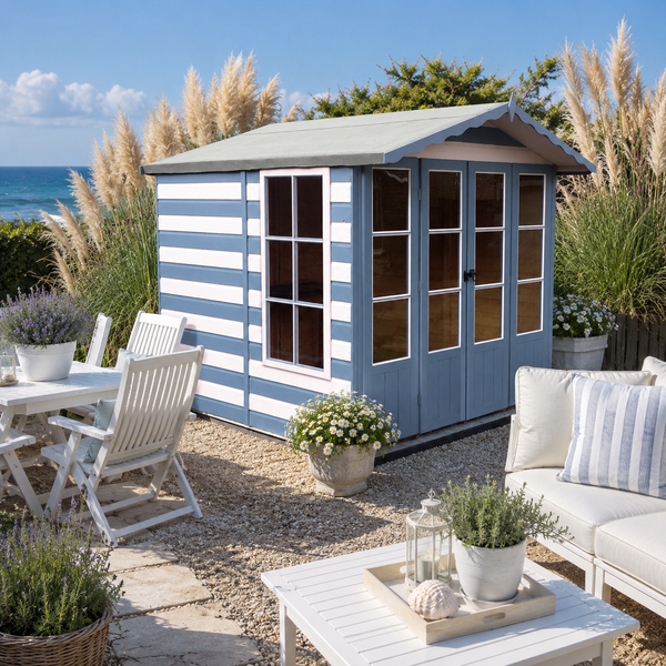 Shire 7x7 Kensington Summerhouse 12mm shiplap interlock cladding