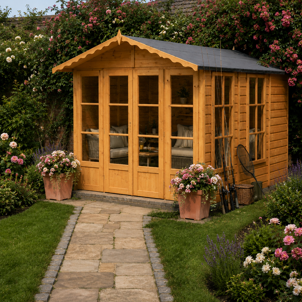 Shire Kensington 7x10 12mm interlock Clad wooden Summerhouse
