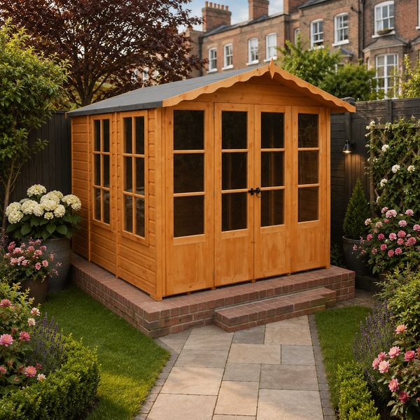 Shire Kensington 7x10 12mm interlock Clad wooden Summerhouse