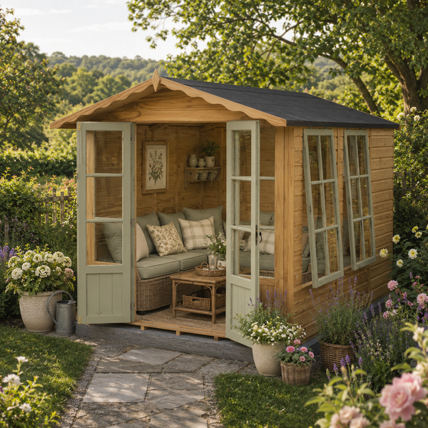 Shire Kensington 7x10 12mm interlock Clad wooden Summerhouse