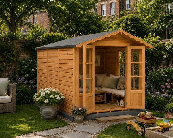 Shire Kensington 7x10 12mm interlock Clad wooden Summerhouse