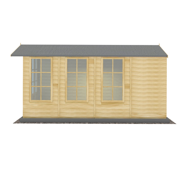 Shire Westminster 13x7 12mm interlock Clad wooden Summerhouse