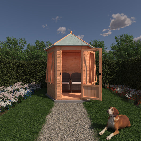 Shire Keswick Gazebo Hexagonal Summerhouse 6x6 12mm Cladding