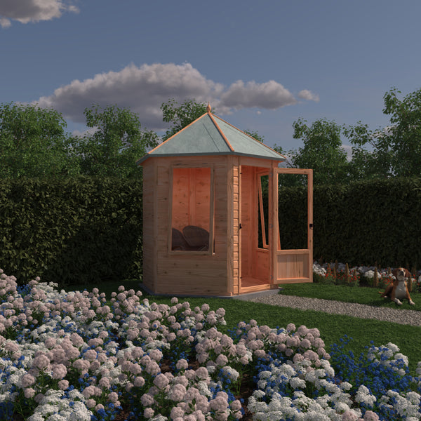 Shire Keswick Gazebo Hexagonal Summerhouse 6x6 12mm Cladding
