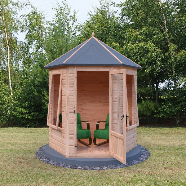 Shire Keswick Gazebo Hexagonal Summerhouse 6x6 12mm Cladding