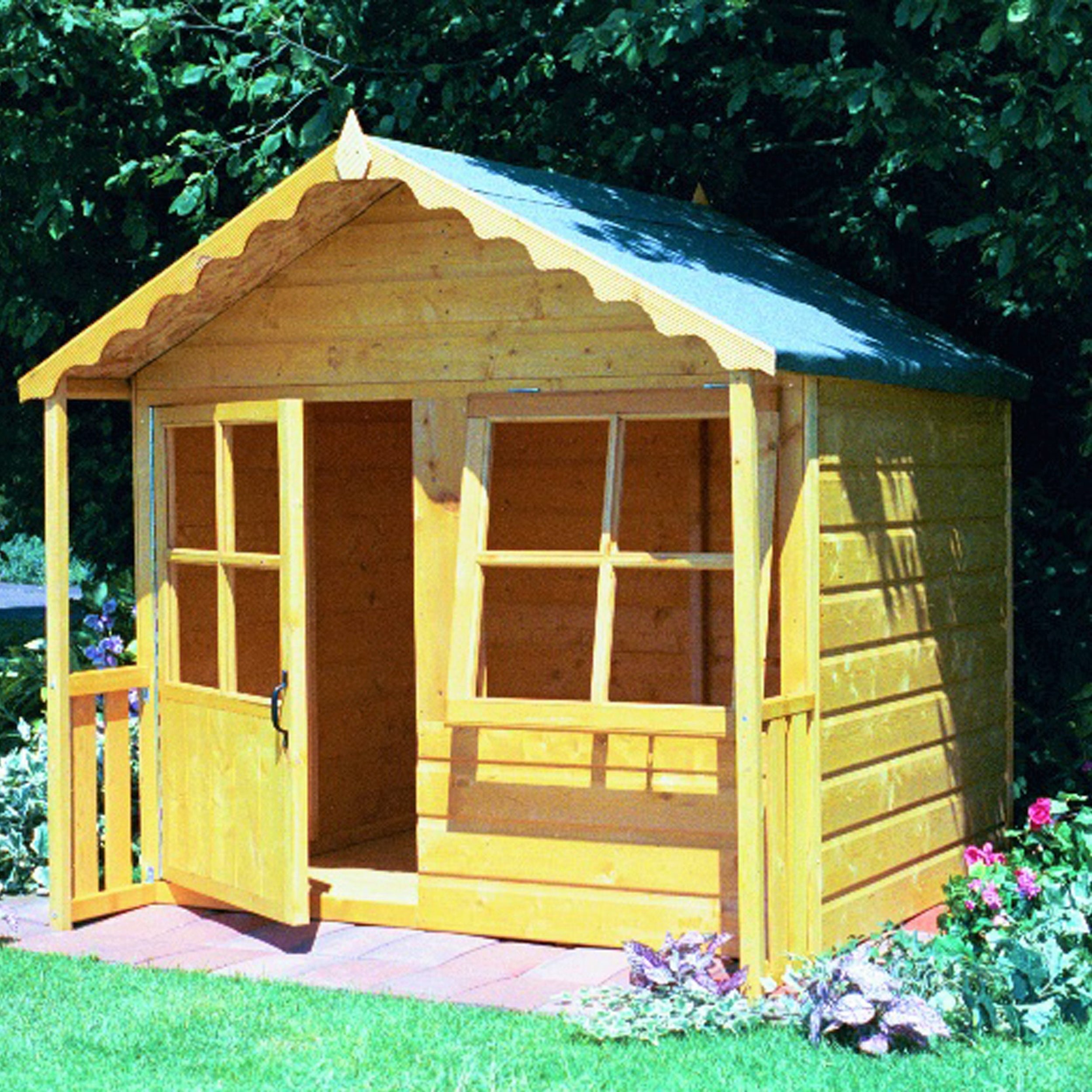 Shire 5x4 Kitty Childrens Playhouse with 12mm Shiplap cladding - Best Shed