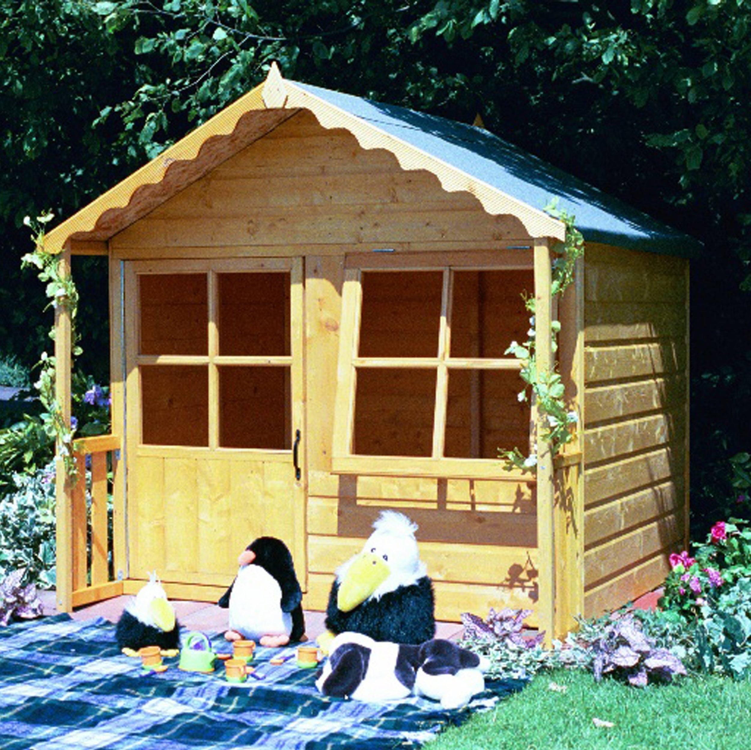 Shire 5x4 Kitty Childrens Playhouse with 12mm Shiplap cladding - Best Shed