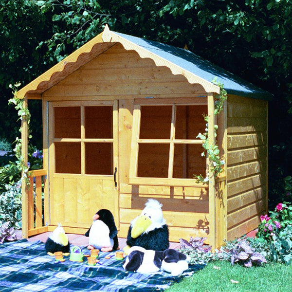 Shire 5x4 Kitty Childrens Playhouse with 12mm Shiplap cladding - Best Shed