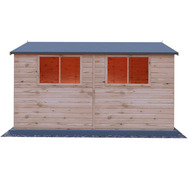 Lewis 12x8 Garden Shed Double Doors 12mm Shiplap T&G
