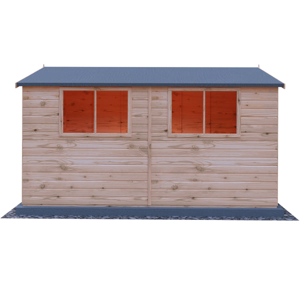 Lewis 12x8 Garden Shed Double Doors 12mm Shiplap T&G