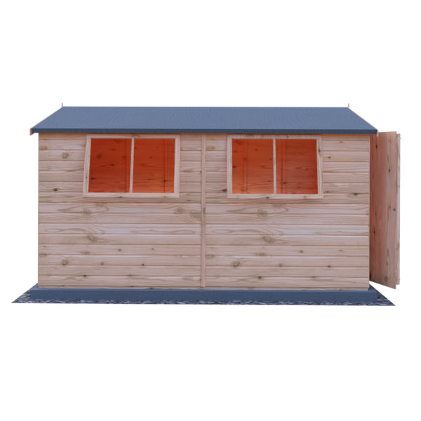 Lewis 12x8 Garden Shed Double Doors 12mm Shiplap T&G