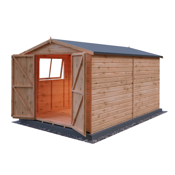 Lewis 12x8 Garden Shed Double Doors 12mm Shiplap T&G
