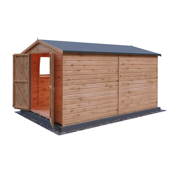 Lewis 12x8 Garden Shed Double Doors 12mm Shiplap T&G