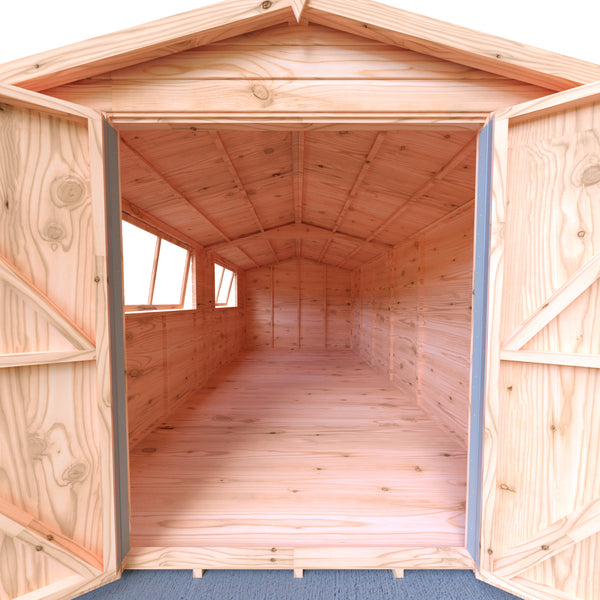 Lewis 12x8 Garden Shed Double Doors 12mm Shiplap T&G