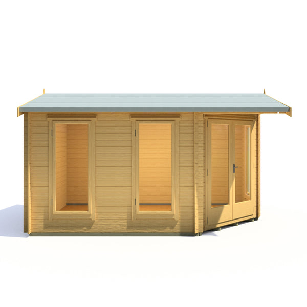 Shire 10x14 Lambridge Corner log cabin 28mm logs