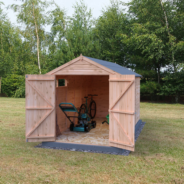 Shire 12x6 Langley double door security window apex shed 12mm shiplap interlock cladding