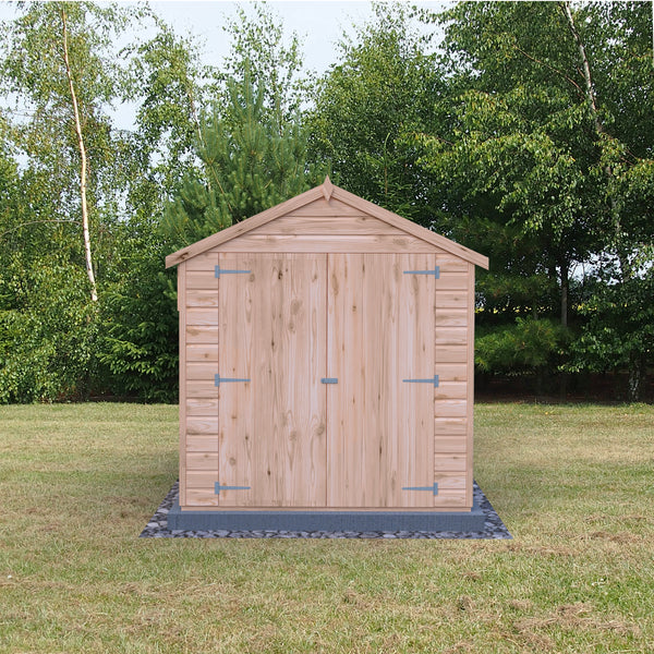 Shire 8x6 Langley double door security window apex shed 12mm shiplap interlock cladding