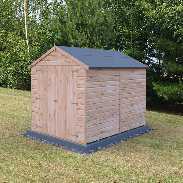 Shire 8x6 Langley double door security window apex shed 12mm shiplap interlock cladding