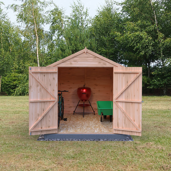 Shire 8x6 Langley double door security window apex shed 12mm shiplap interlock cladding