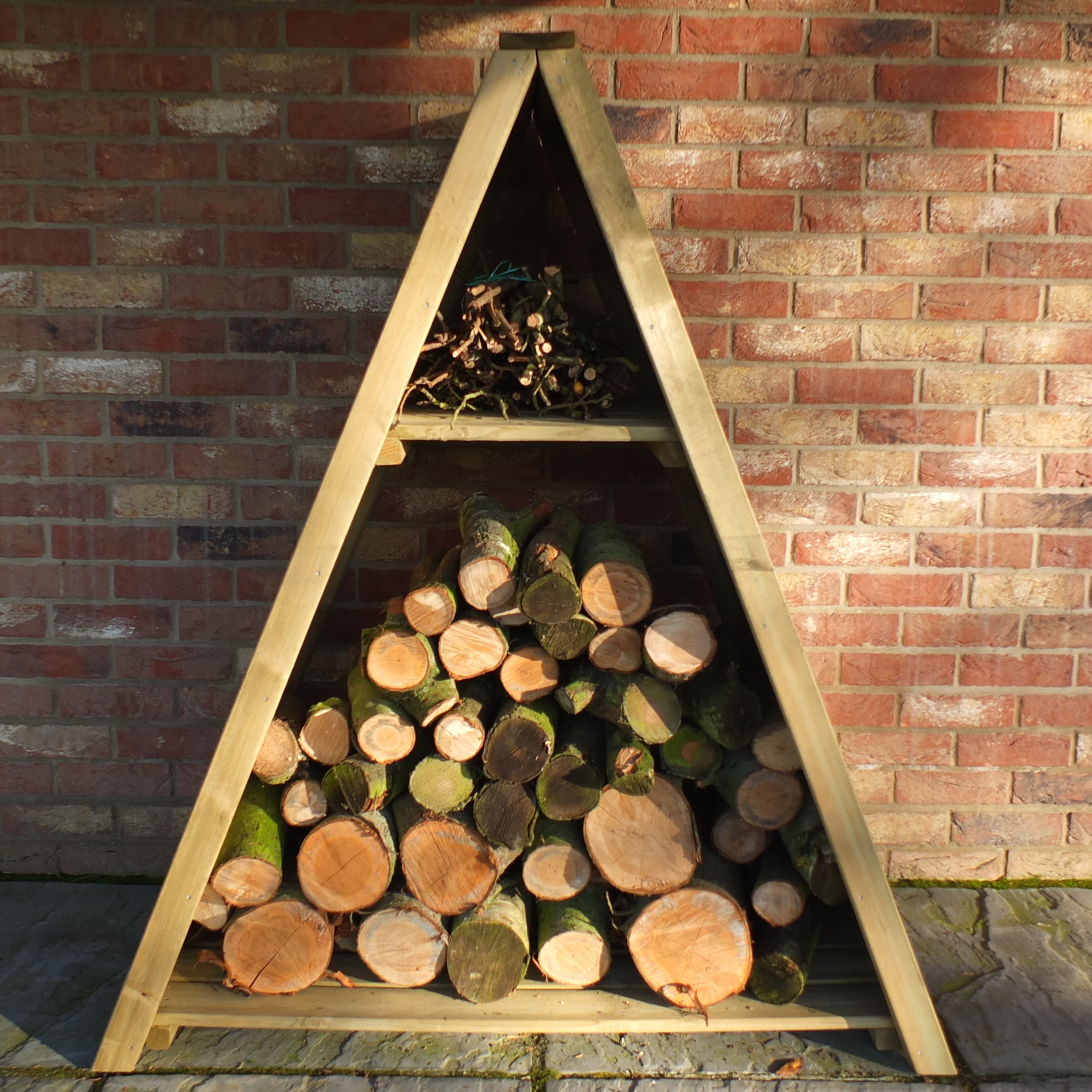 Shire Large Triangular Log Store interlock Pressure Treated 1200Wx620D - Best Shed