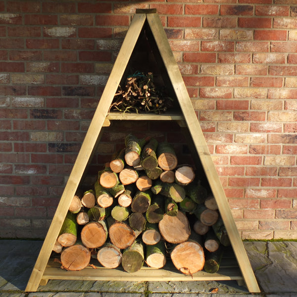 Shire Large Triangular Log Store interlock Pressure Treated 1200Wx620D - Best Shed