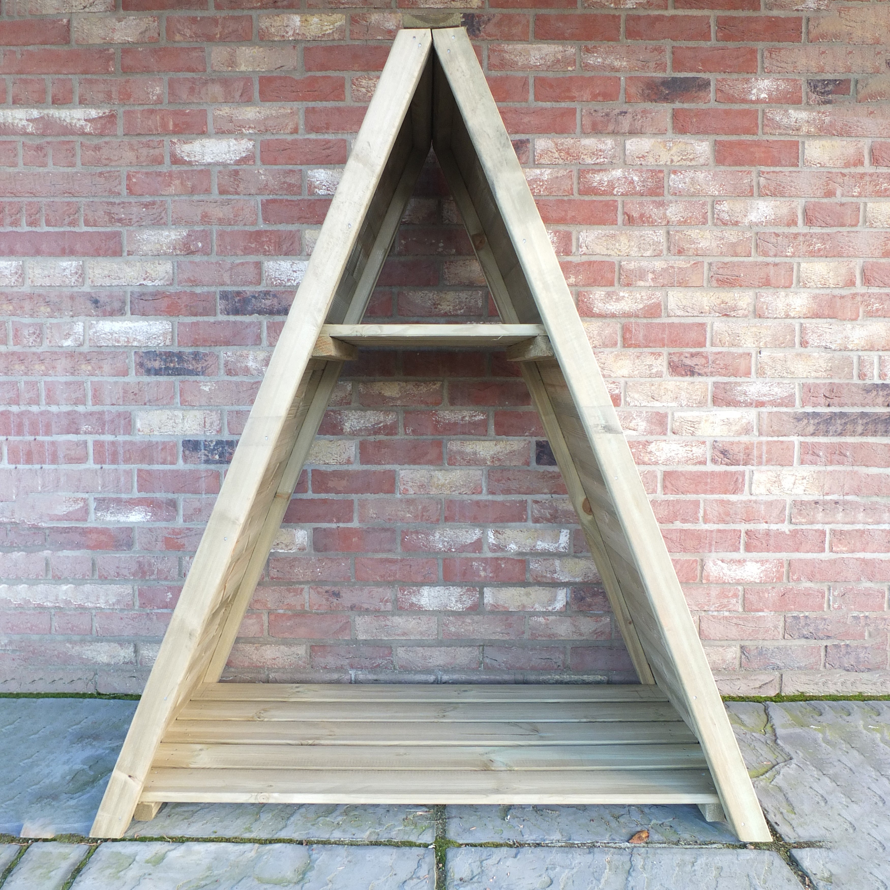 Shire Large Triangular Log Store interlock Pressure Treated 1200Wx620D - Best Shed