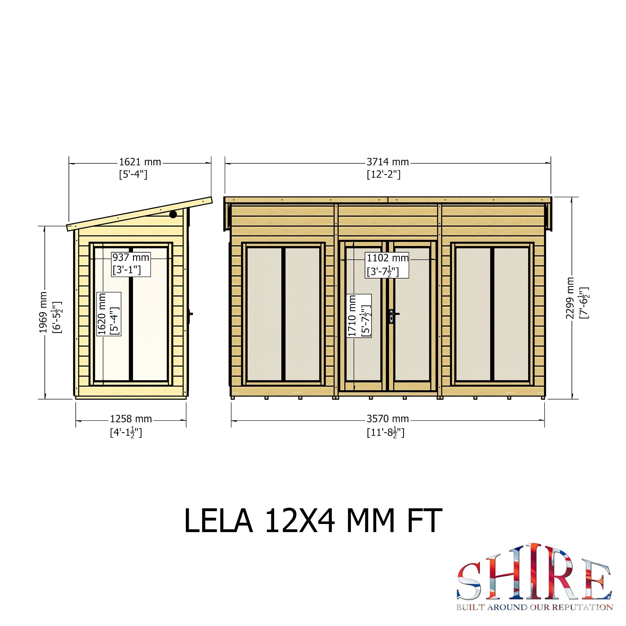 Shire Lela 12x4 Summerhouse - Best Shed