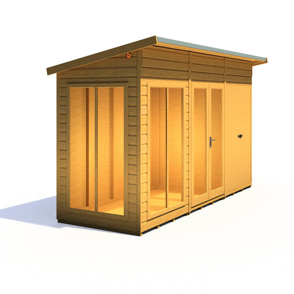 Shire Lela 12x4 Multiroom Summerhouse and Storage Shed - Best Shed