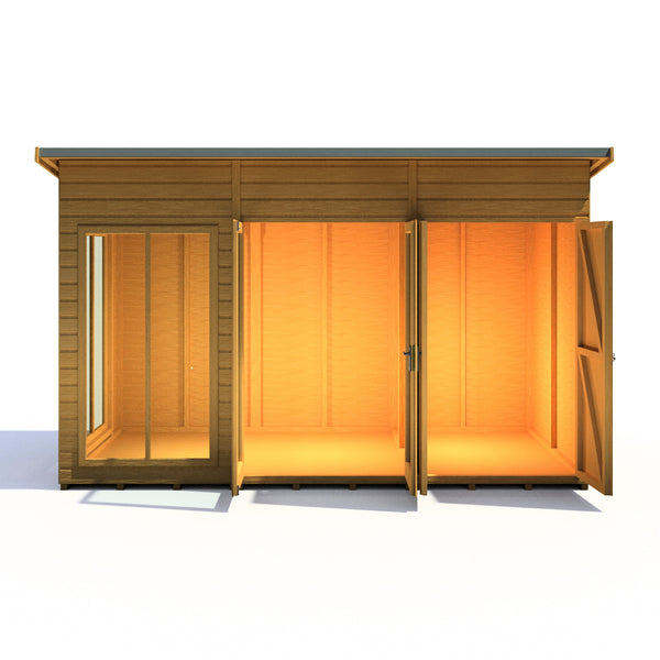 Shire Lela 12x6 Multiroom Summerhouse and Storage Shed - Best Shed