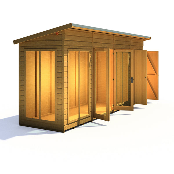 Shire Lela 16x4 Multiroom Summerhouse and Storage Shed - Best Shed