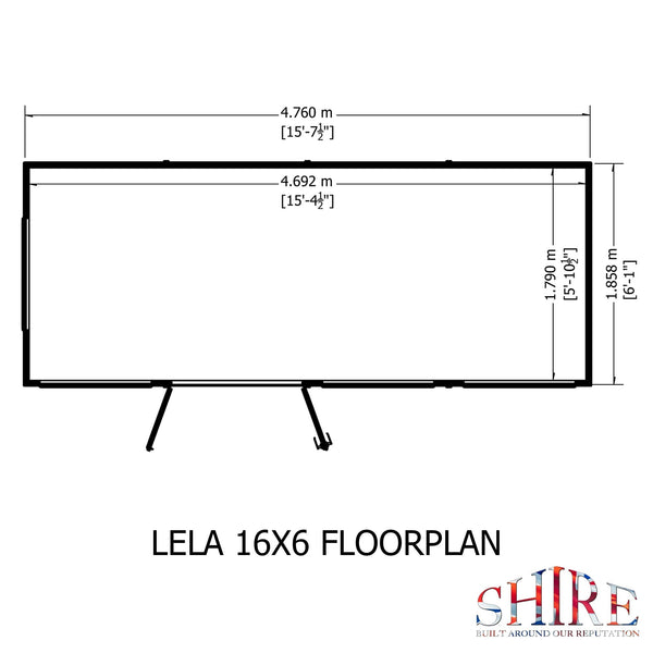 Shire Lela 16x6 Summerhouse - Best Shed
