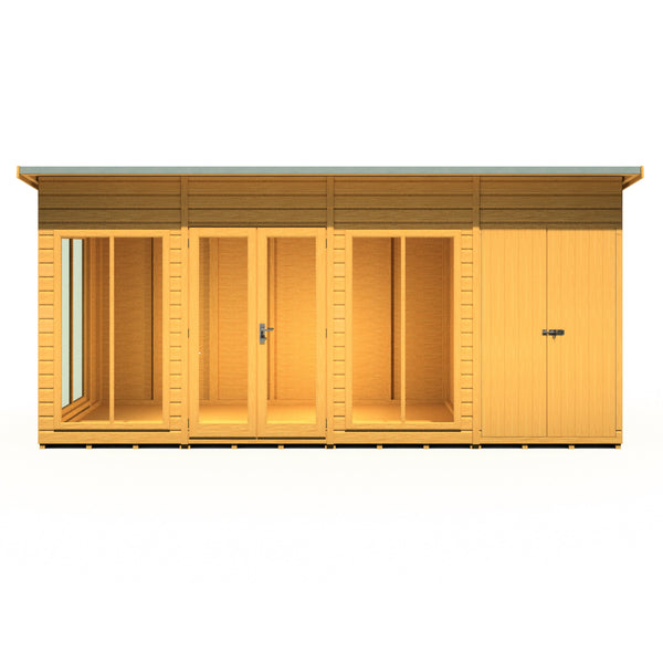 Shire Lela 16x6 Multiroom Summerhouse and Storage Shed - Best Shed