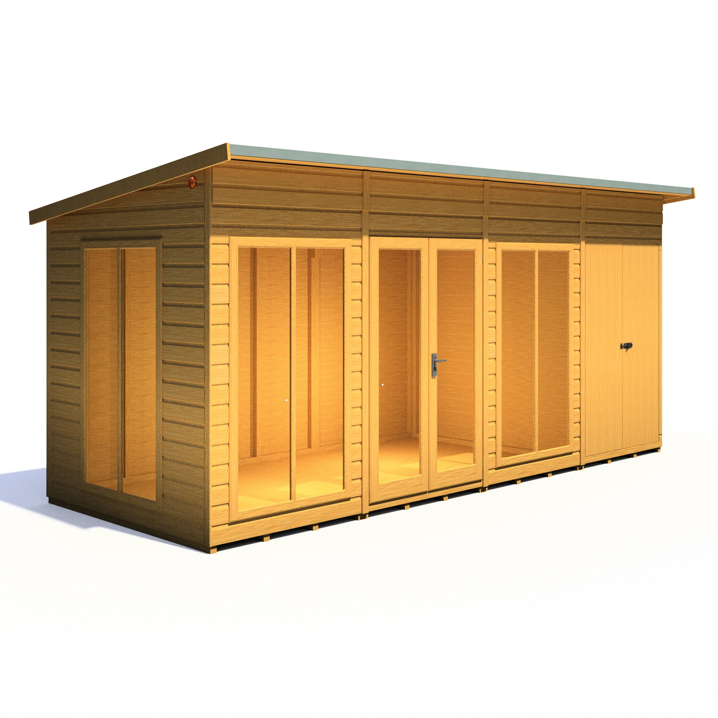 Shire Lela 16x6 Multiroom Summerhouse and Storage Shed - Best Shed