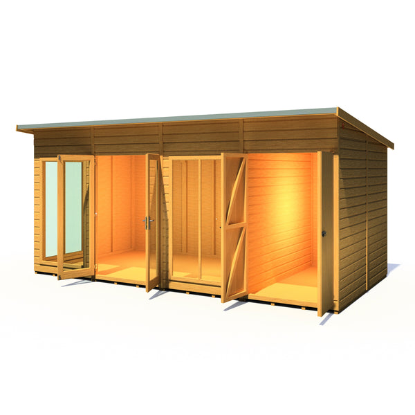 Shire Lela 16x8 Multiroom Summerhouse and Storage Shed - Best Shed