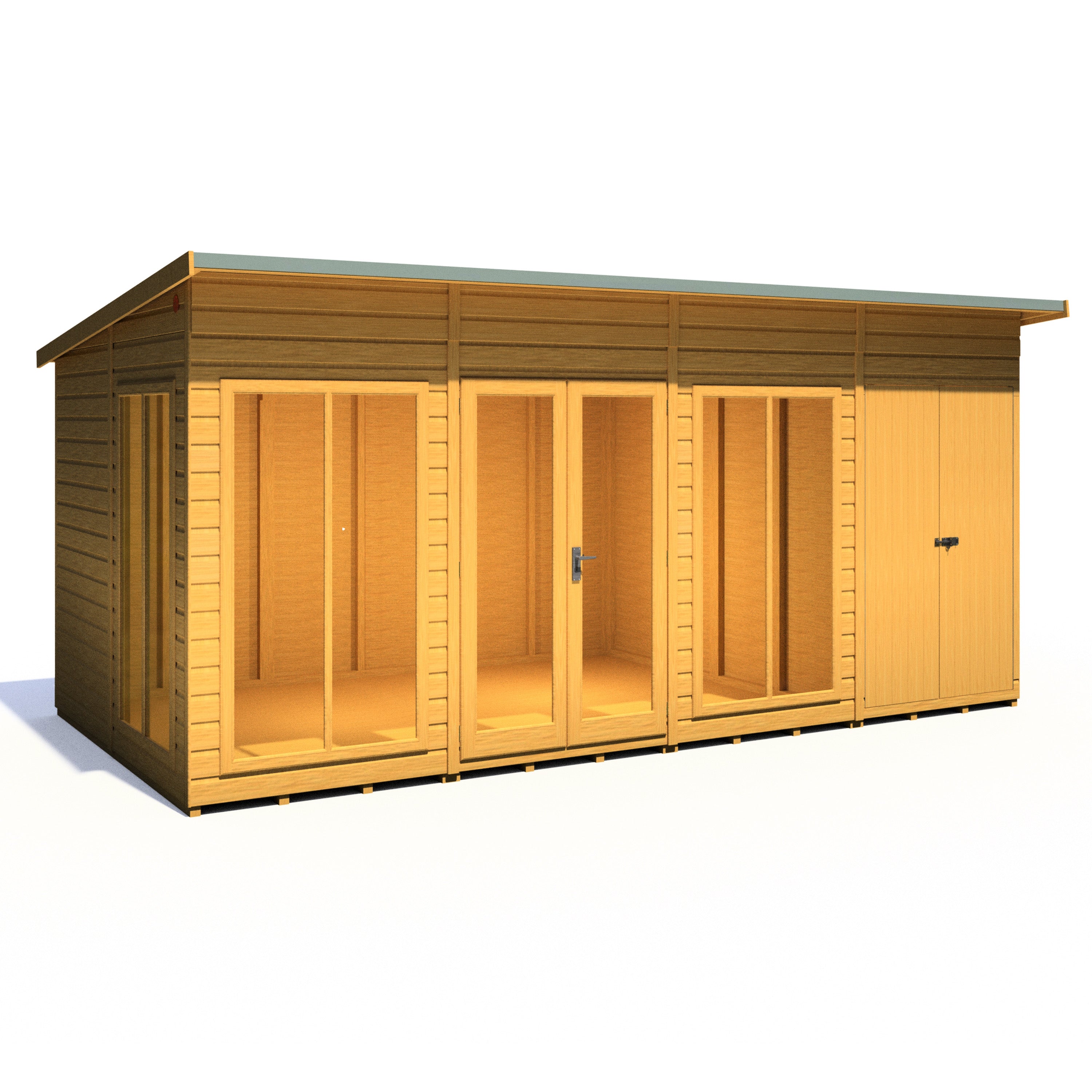 Shire Lela 16x8 Multiroom Summerhouse and Storage Shed - Best Shed