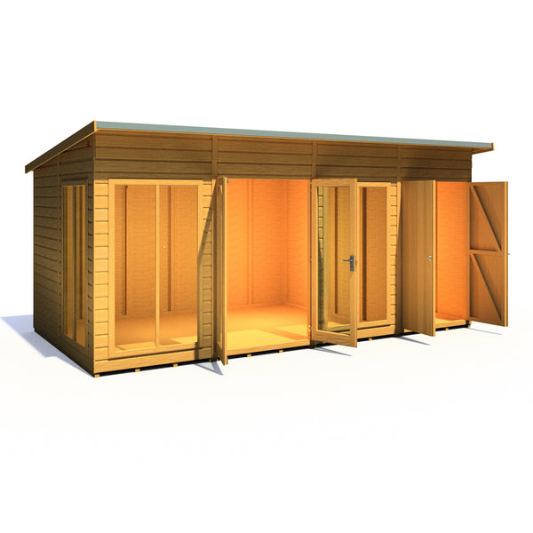 Shire Lela 16x8 Multiroom Summerhouse and Storage Shed - Best Shed