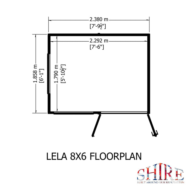 Shire Lela 8x6 Summerhouse - Best Shed