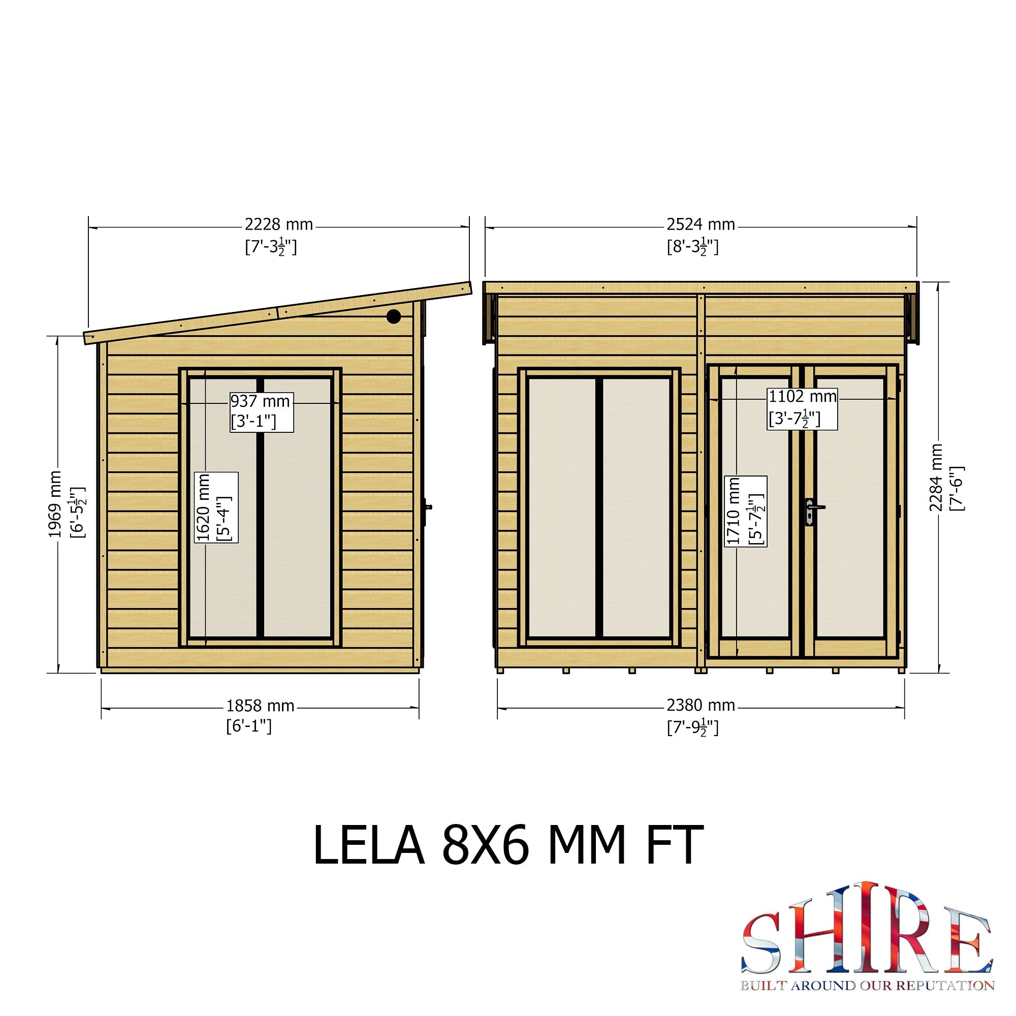 Shire Lela 8x6 Summerhouse - Best Shed
