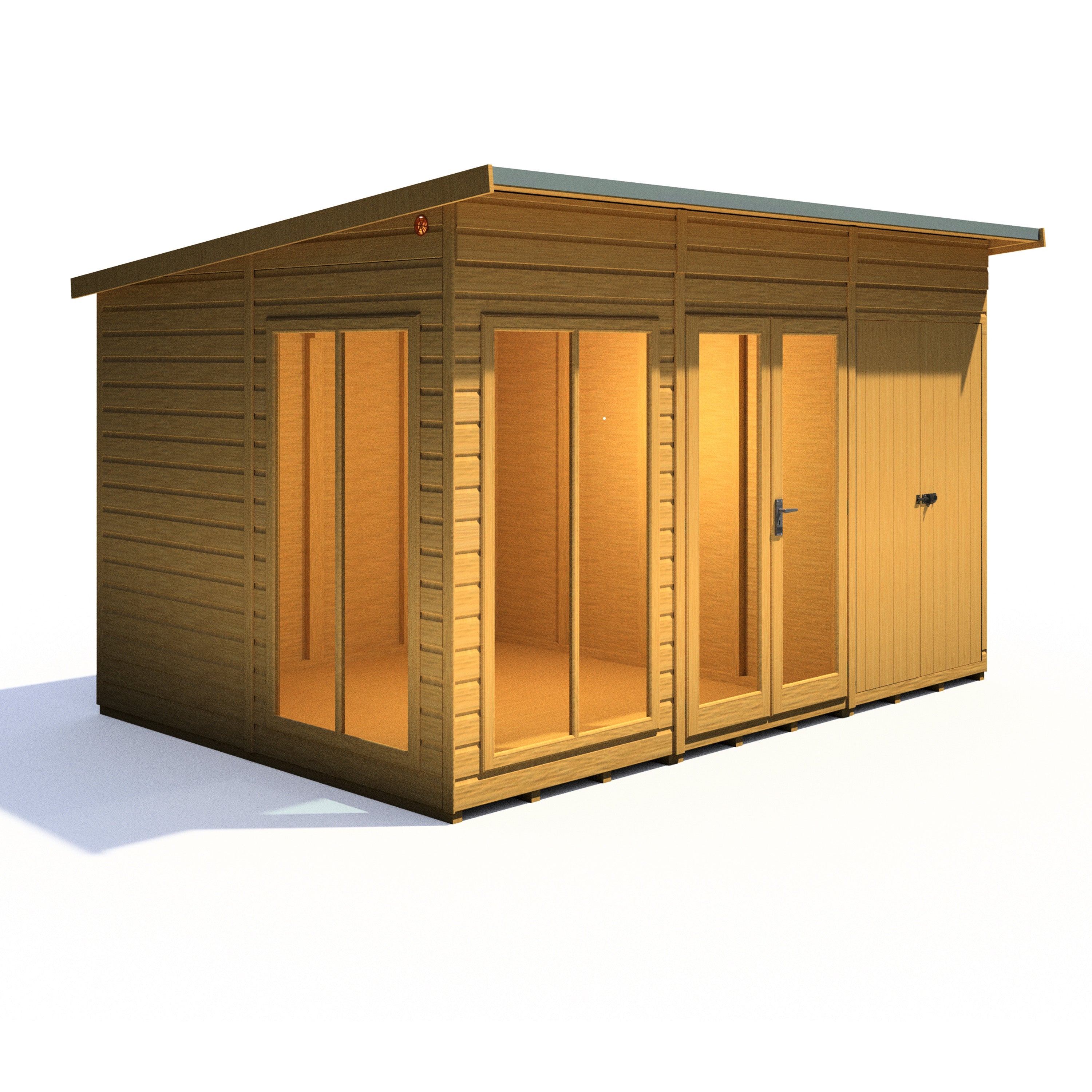 Shire Lela 12x8 Multiroom Summerhouse and Storage Shed - Best Shed
