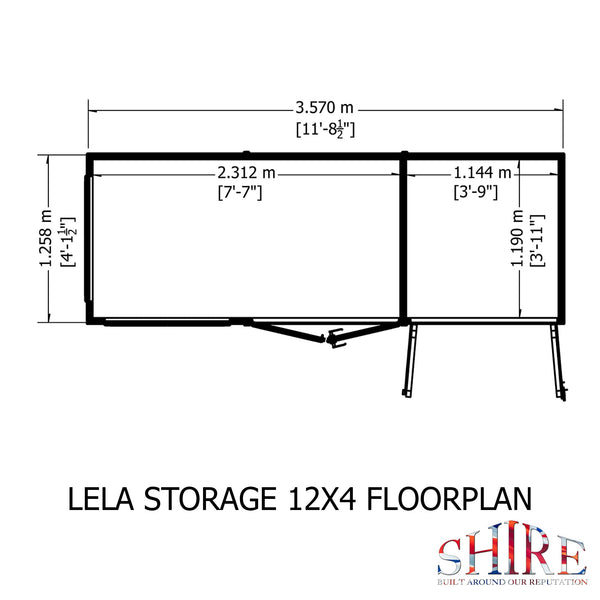 Shire Lela 12x4 Multiroom Summerhouse and Storage Shed - Best Shed