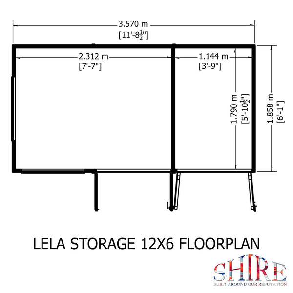 Shire Lela 12x6 Multiroom Summerhouse and Storage Shed - Best Shed