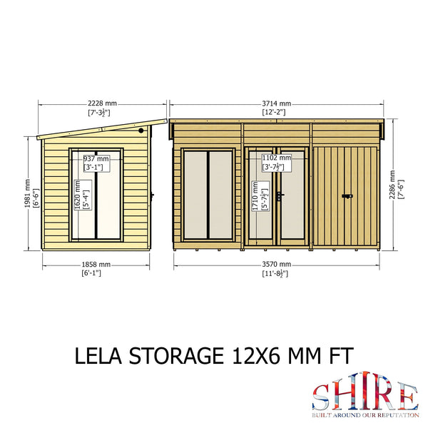 Shire Lela 12x6 Summerhouse - Best Shed