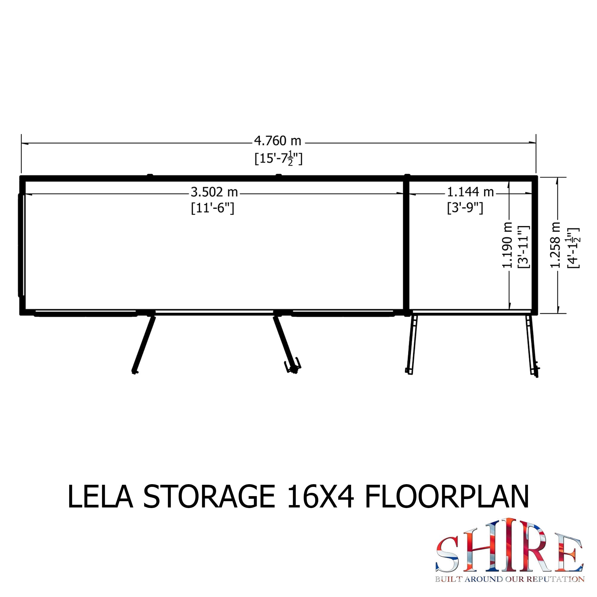 Shire Lela 16x4 Multiroom Summerhouse and Storage Shed - Best Shed
