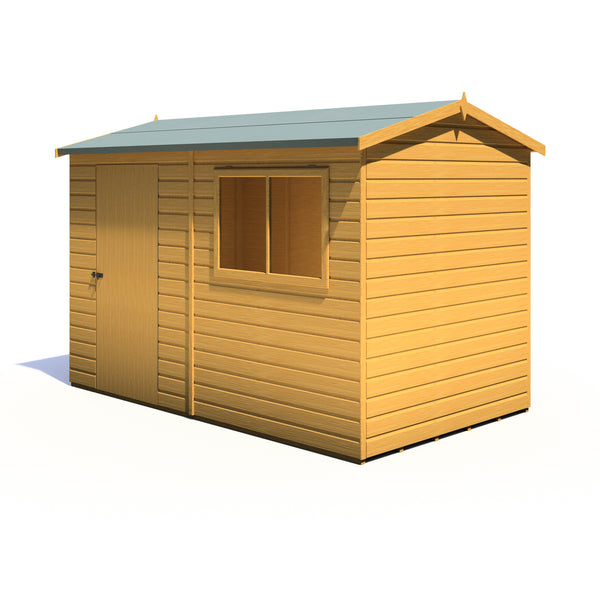 Lewis 10x6 Reverse Apex Style D Garden Shed 12mm Shiplap T&G