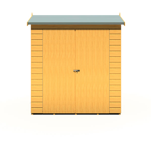 Lewis 4x6 Reverse Apex Garden Shed Double Doors 12mm Shiplap T&G