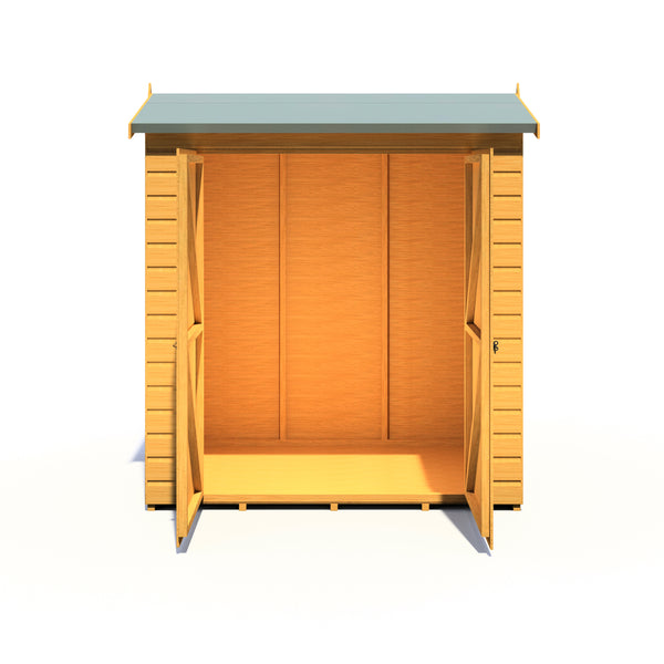 Lewis 4x6 Reverse Apex Garden Shed Double Doors 12mm Shiplap T&G