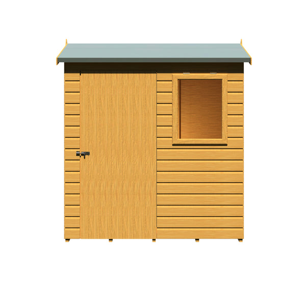 Lewis 6x4 Reverse Apex Style D Garden Shed Single Door 12mm T&G